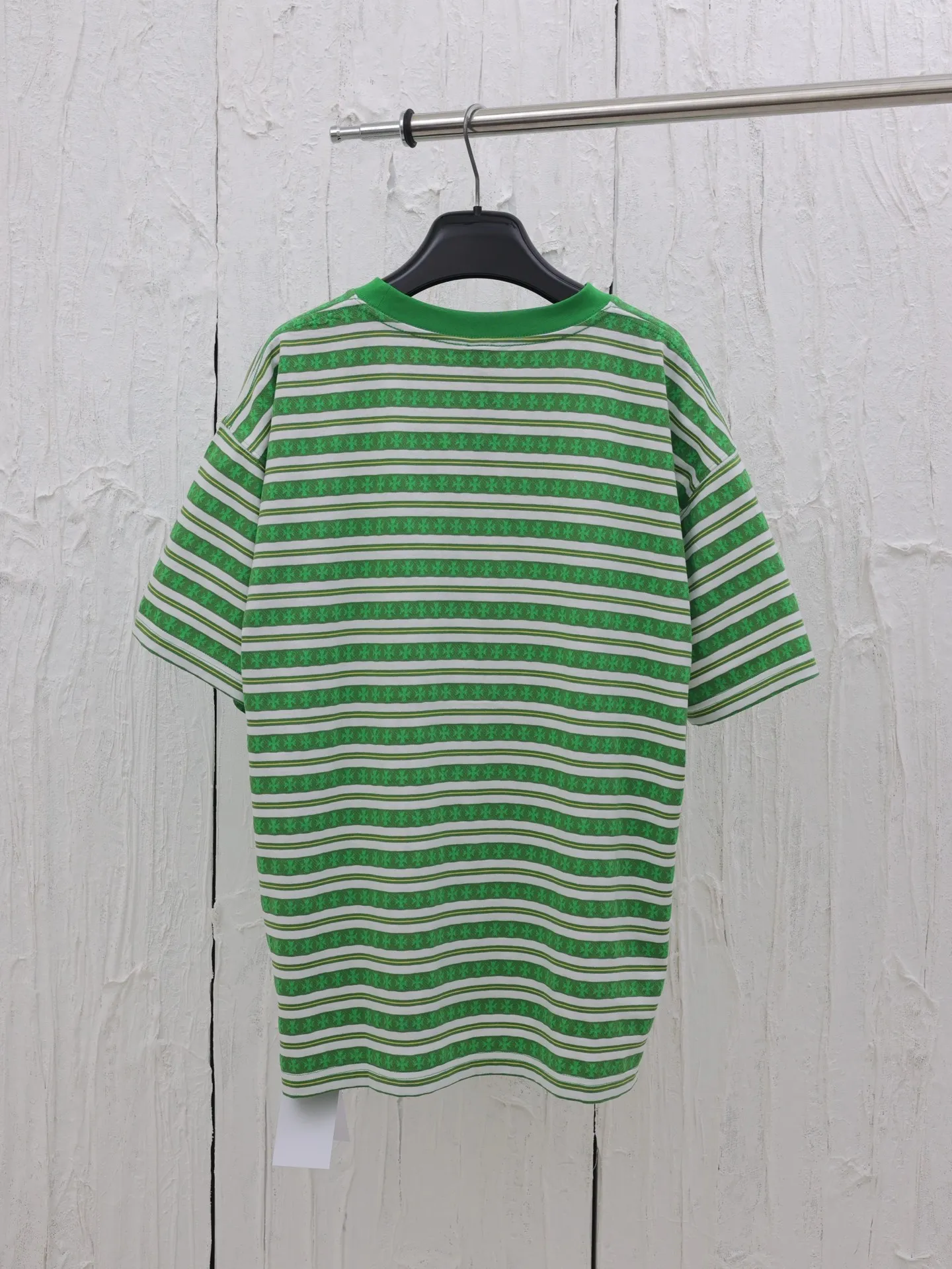 🅿️290 Chrome hearts*/Chrome Hearts 25 new style yarn-dyed full-print short-sleeved T-shirt. The minimum order of yarn-dyed fabric is one thousand meters. The cost is expensive. The embroidery uses imported embroidery machines. Size: S/M/L